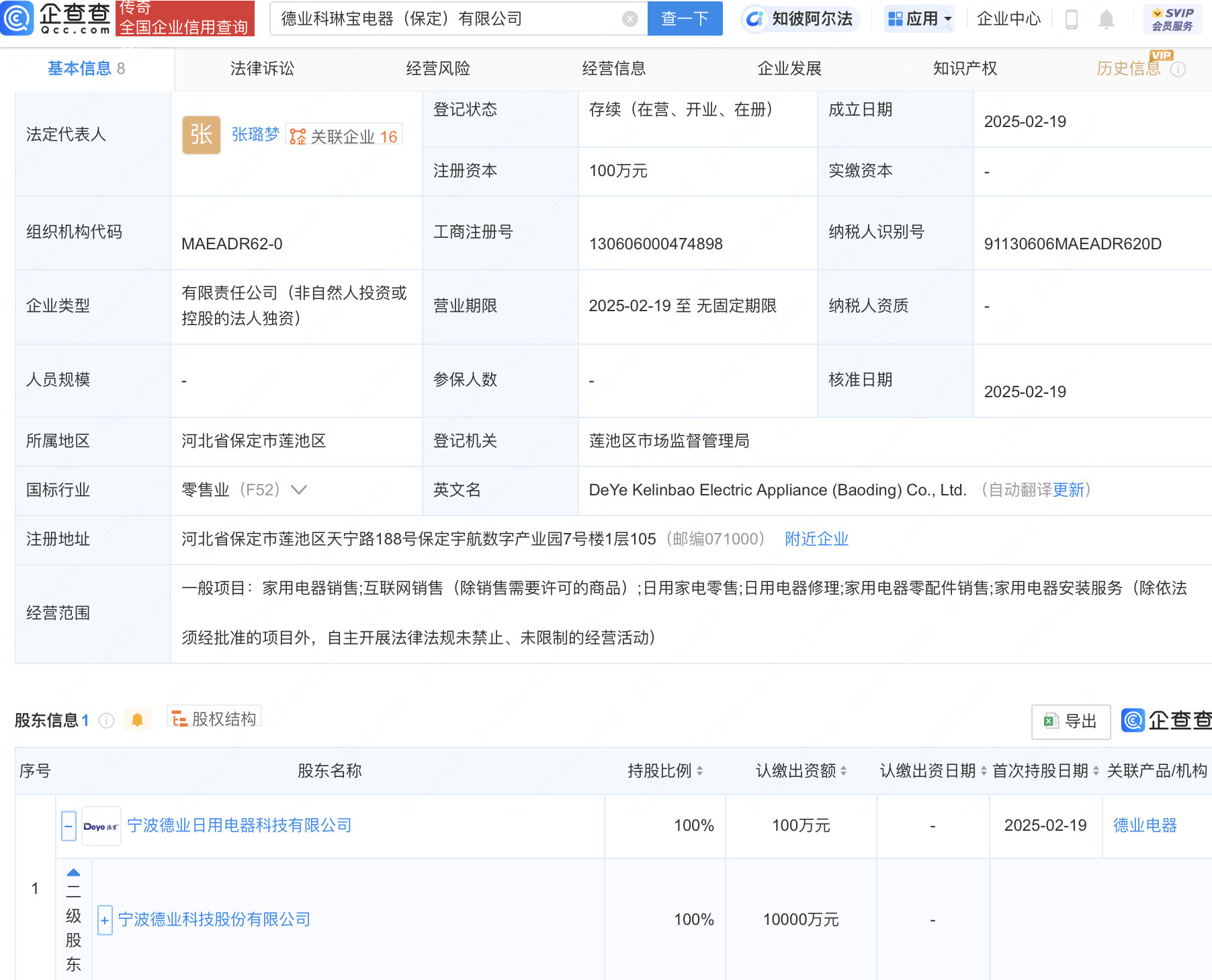 德業(yè)股份新動作：成立電器銷售公司，布局家用電器市場:電器銷售公司